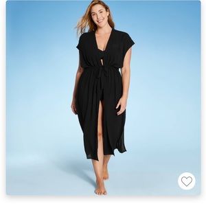 Tie-front Midi Cover up Duster
